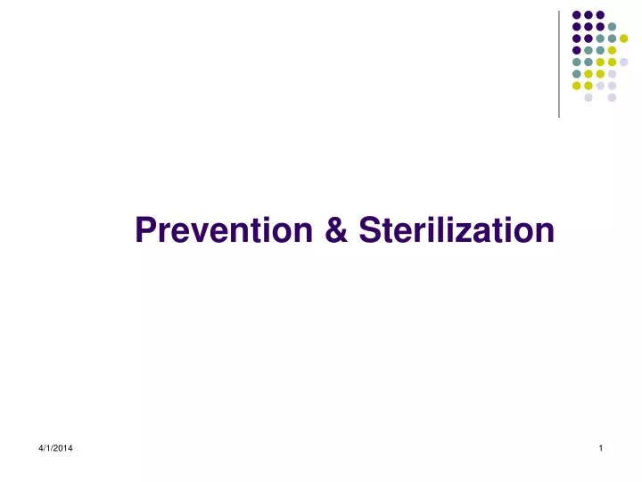 prevention sterilization