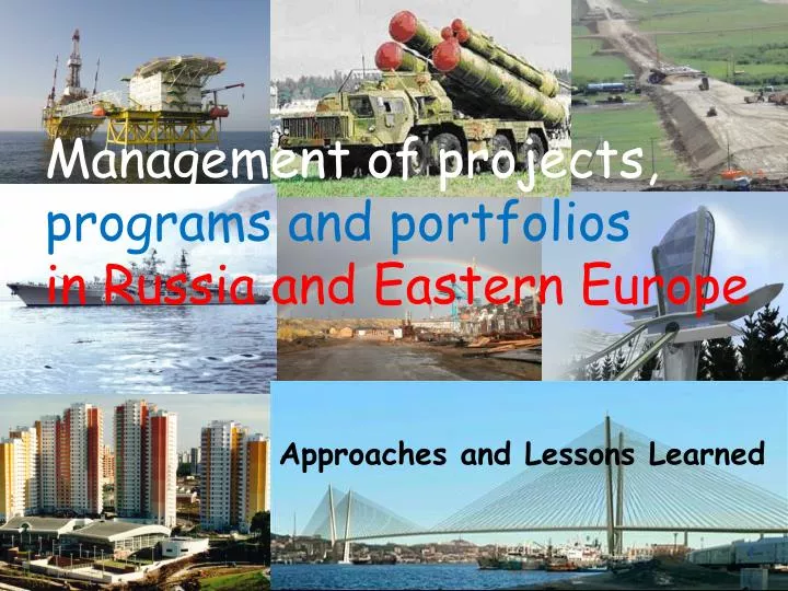 management of projects programs and portfolios in russia and eastern europe