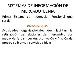 sistemas de informaci n de mercadotecnia