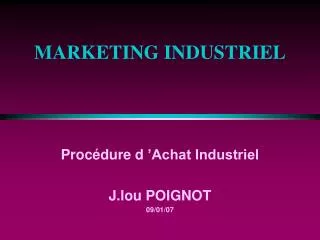 marketing industriel