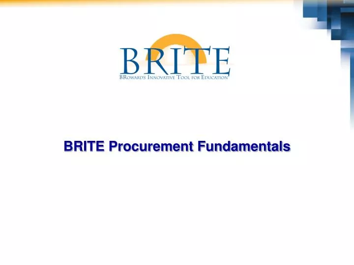 brite procurement fundamentals