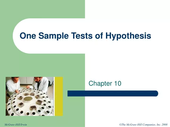 one sample tests of hypothesis