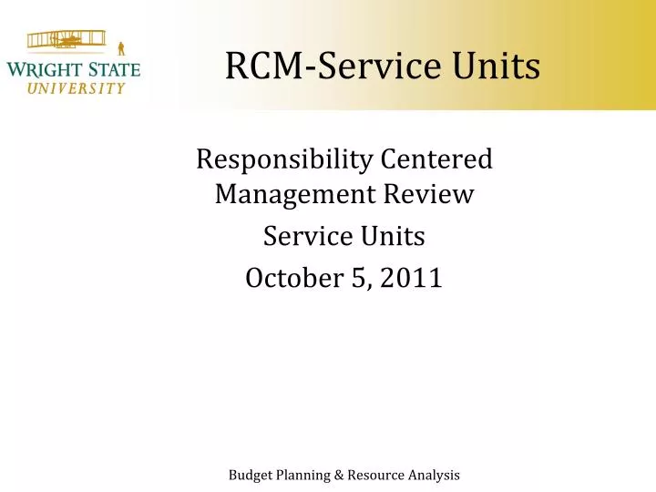 rcm service units