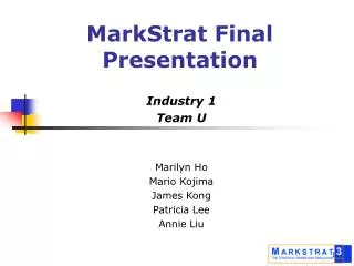 MarkStrat Final Presentation