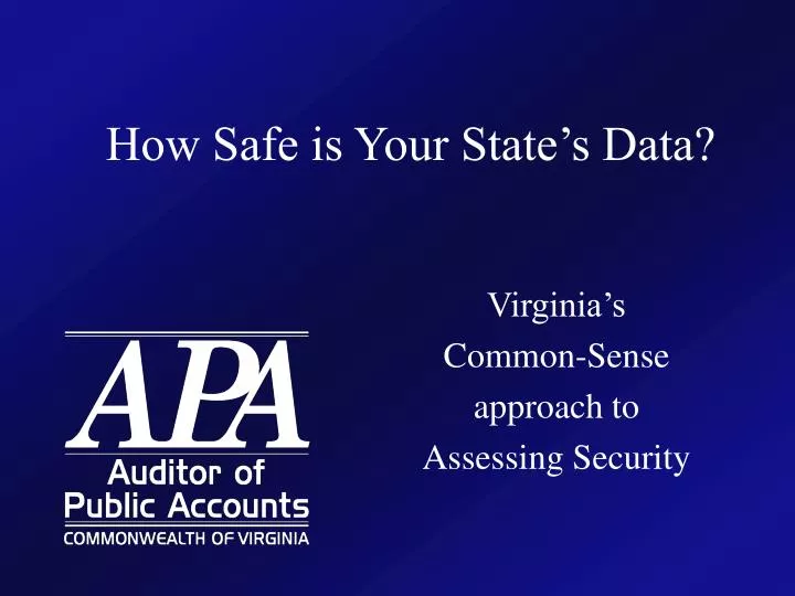 how safe is your state s data