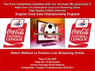 Watch Watford vs Preston Live Streaming Online PC