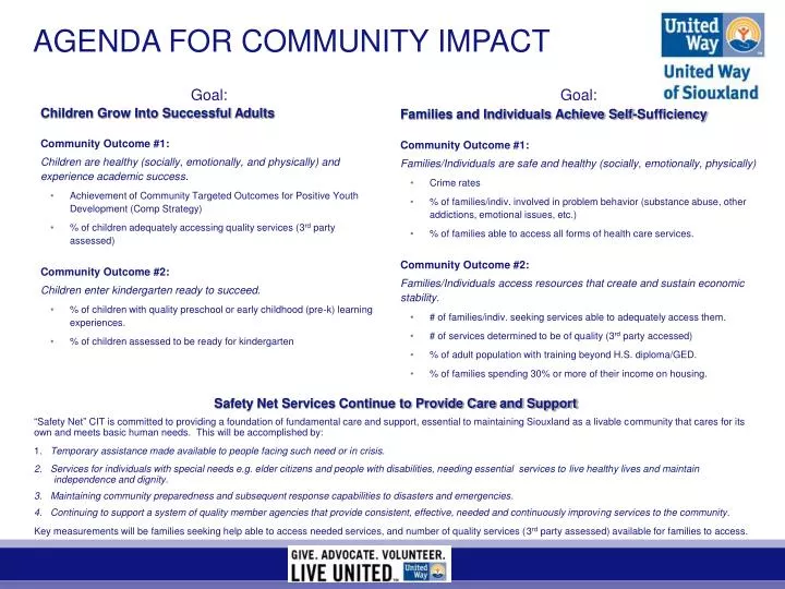 agenda for community impact