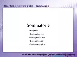 Sommatorie