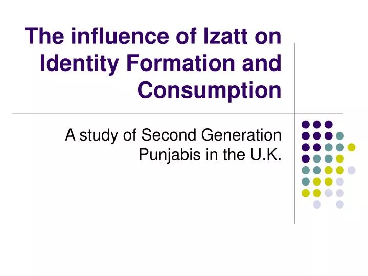 the influence of izatt on identity formation and consumption