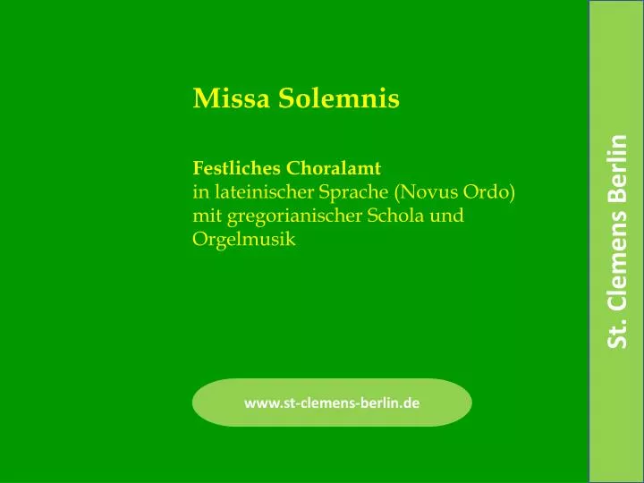 festliches choralamt in lateinischer sprache novus ordo mit gregorianischer schola und orgelmusik