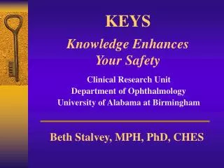 KEYS Knowledge Enhances Your Safety
