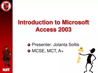 Introduction to Microsoft Access 2003