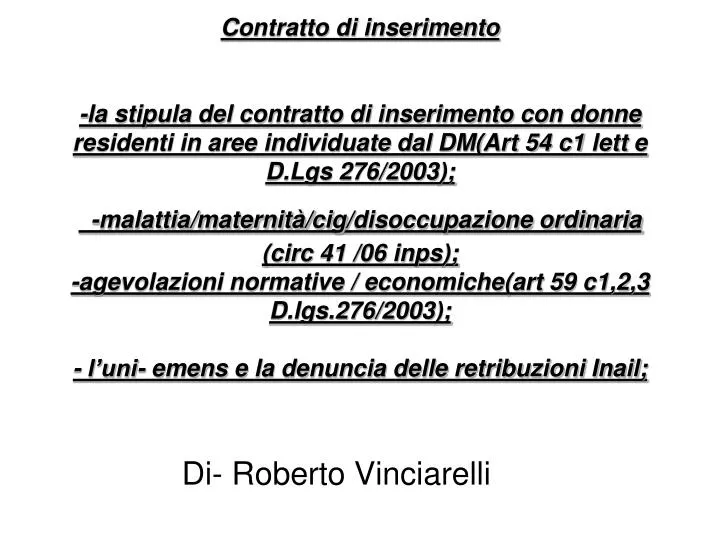 di roberto vinciarelli