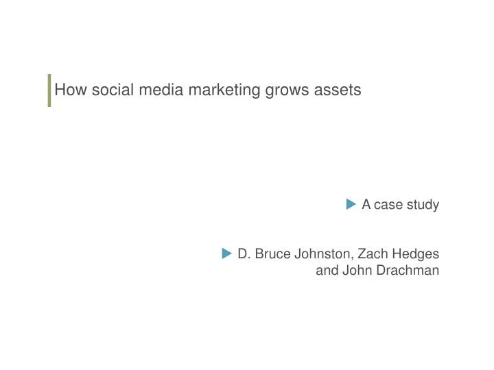 how social media marketing grows assets