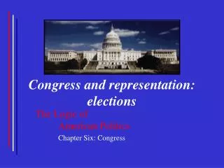 Congress and representation: elections