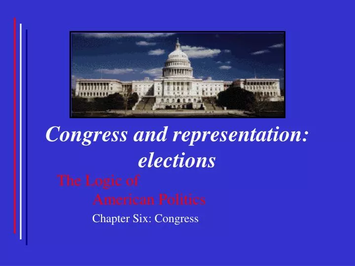 congress and representation elections