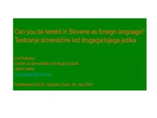 Slovene language