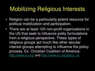 Mobilizing Religious Interests