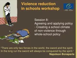 Violence reduction in schools workshop