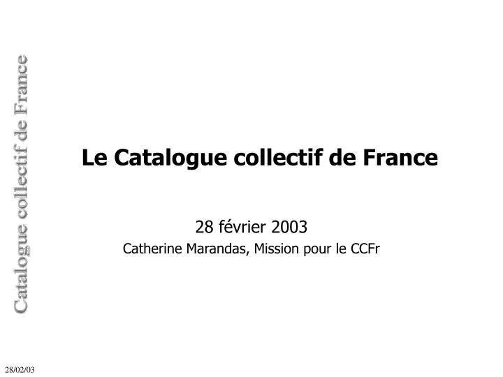 le catalogue collectif de france
