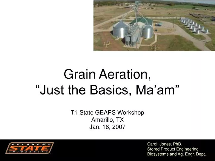 grain aeration just the basics ma am