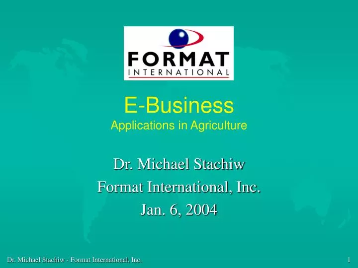 e business applications in agriculture