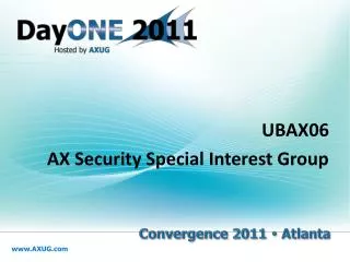 UBAX06 AX Security Special Interest Group