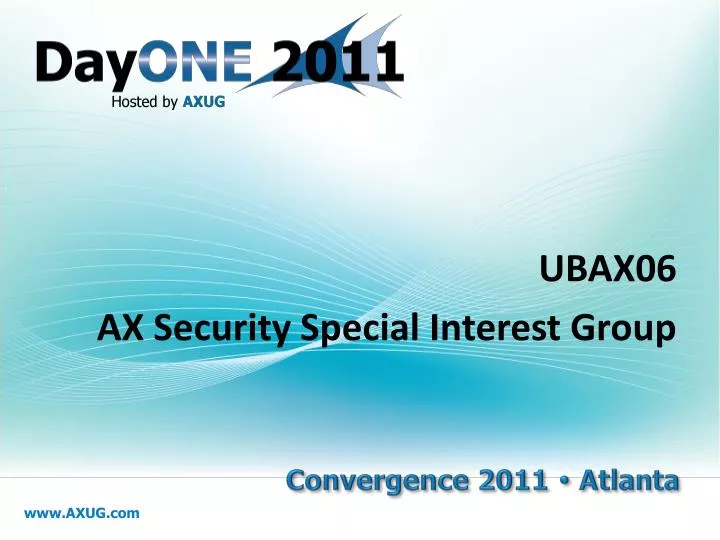 ubax06 ax security special interest group