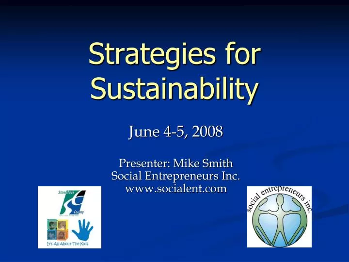 strategies for sustainability