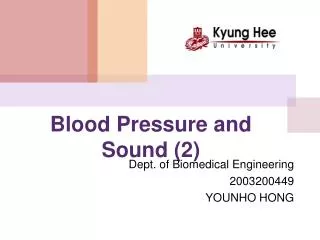 Blood Pressure and Sound (2)