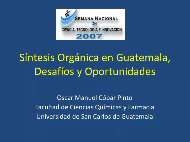 s ntesis org nica en guatemala desaf os y oportunidades