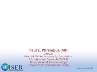 General Concepts in Healthcare Simulation and Overview of WISER