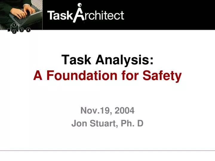 task analysis a foundation for safety