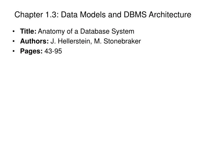 chapter 1 3 data models and dbms architecture