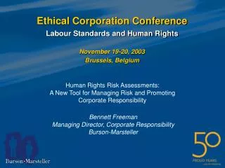 Ethical Corporation Conference