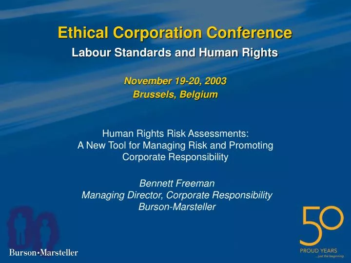 ethical corporation conference