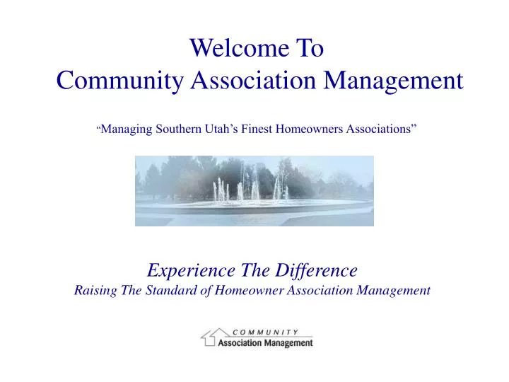 welcome to community association management managing southern utah s finest homeowners associations