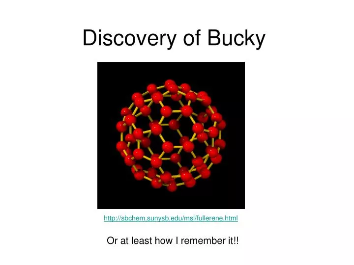 discovery of bucky