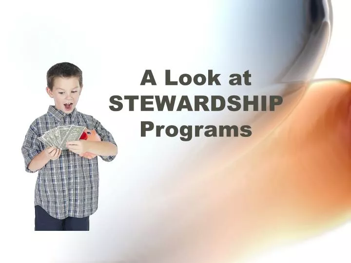 a look at stewardship programs