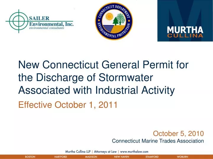 new connecticut general permit for the discharge of stormwater associated with industrial activity