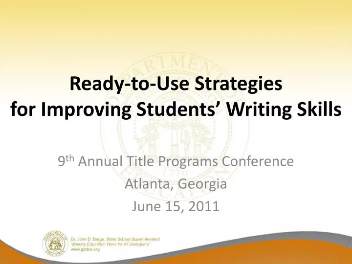 ready to use strategies for improving students writing skills