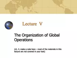 Lecture V