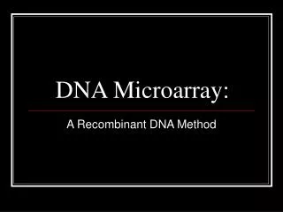 DNA Microarray: