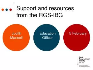 Support and resources from the RGS-IBG