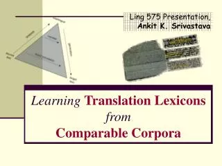 Learning Translation Lexicons from Comparable Corpora