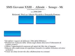 SMS Giovanni XXIII – Allende - Senago - Mi