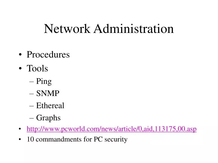 network administration