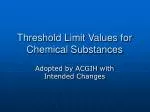 Threshold Limit Values for Chemical Substances - slide 1