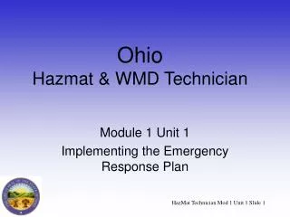 Ohio Hazmat &amp; WMD Technician