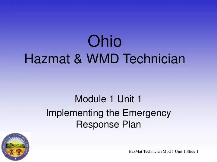 ohio hazmat wmd technician